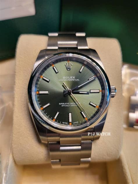 rolex oyster perpetual 34 olive green